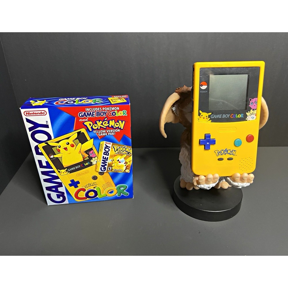 Nintendo Game Boy Color CGB-001 Pokemon Yellow Edition Handheld Yellow/Blue